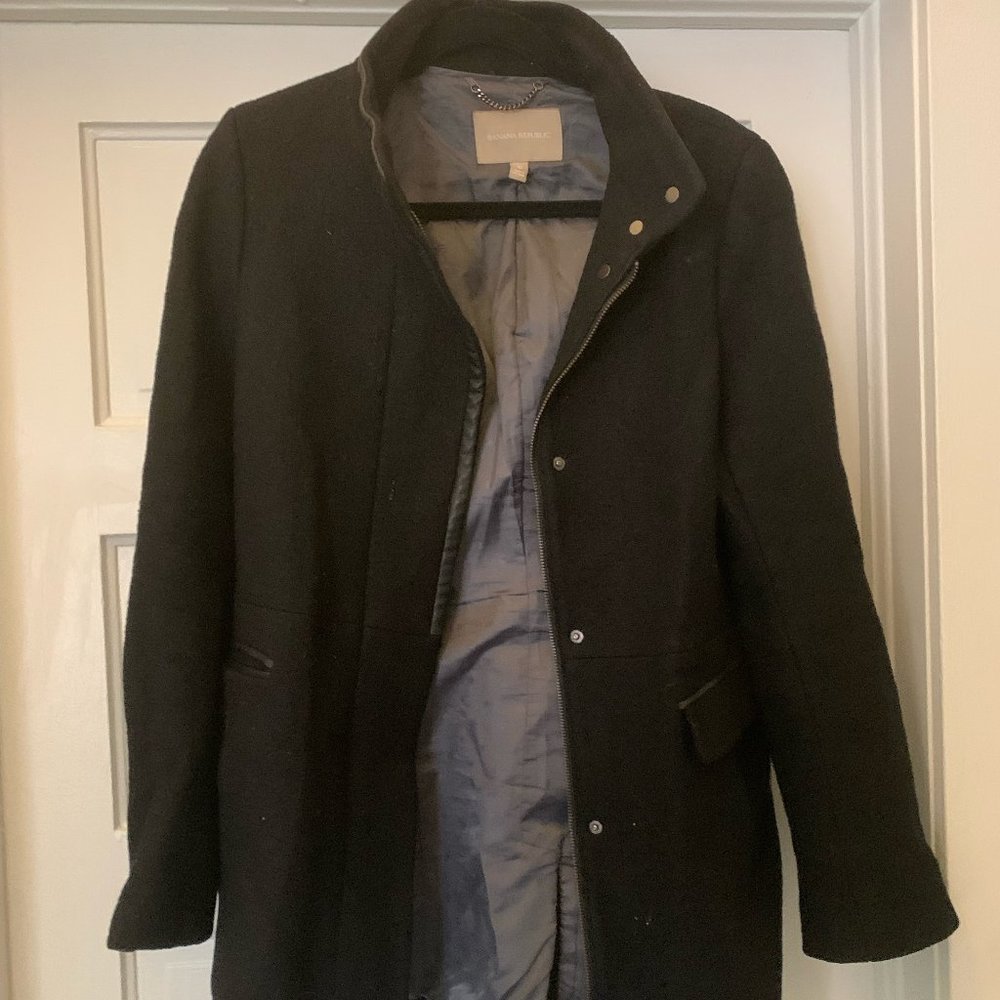 Banana Republic Wool Zippered Pea Coat